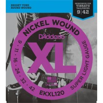 D'Addario EKXL 120 nickel wound, super light tremolo, 9-42 Elektromos gitárhúr .009