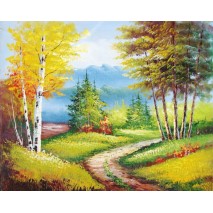 Festés számok szerint  színes erdő