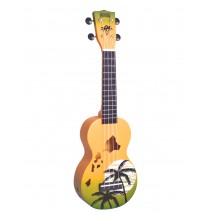 Mahalo Hawaii Green Burst szoprán ukulele